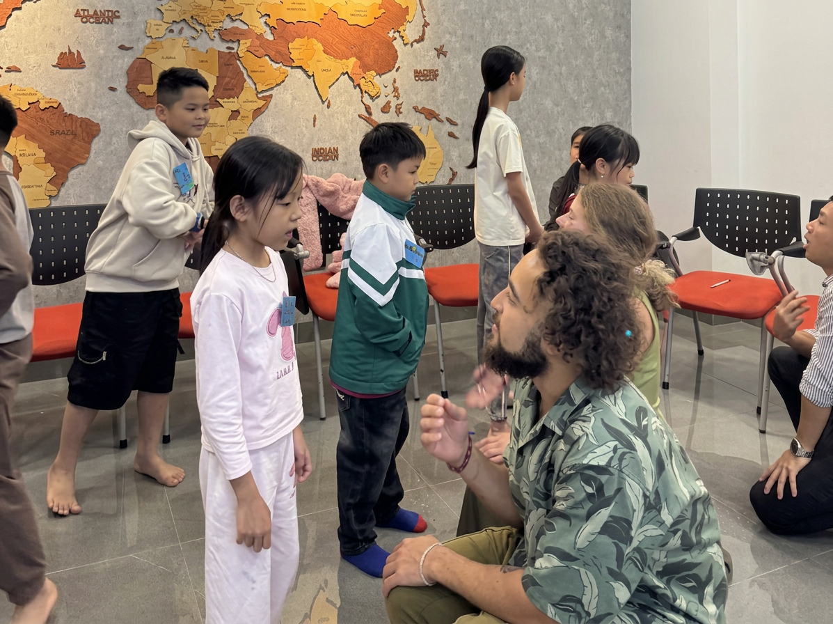 Students practice